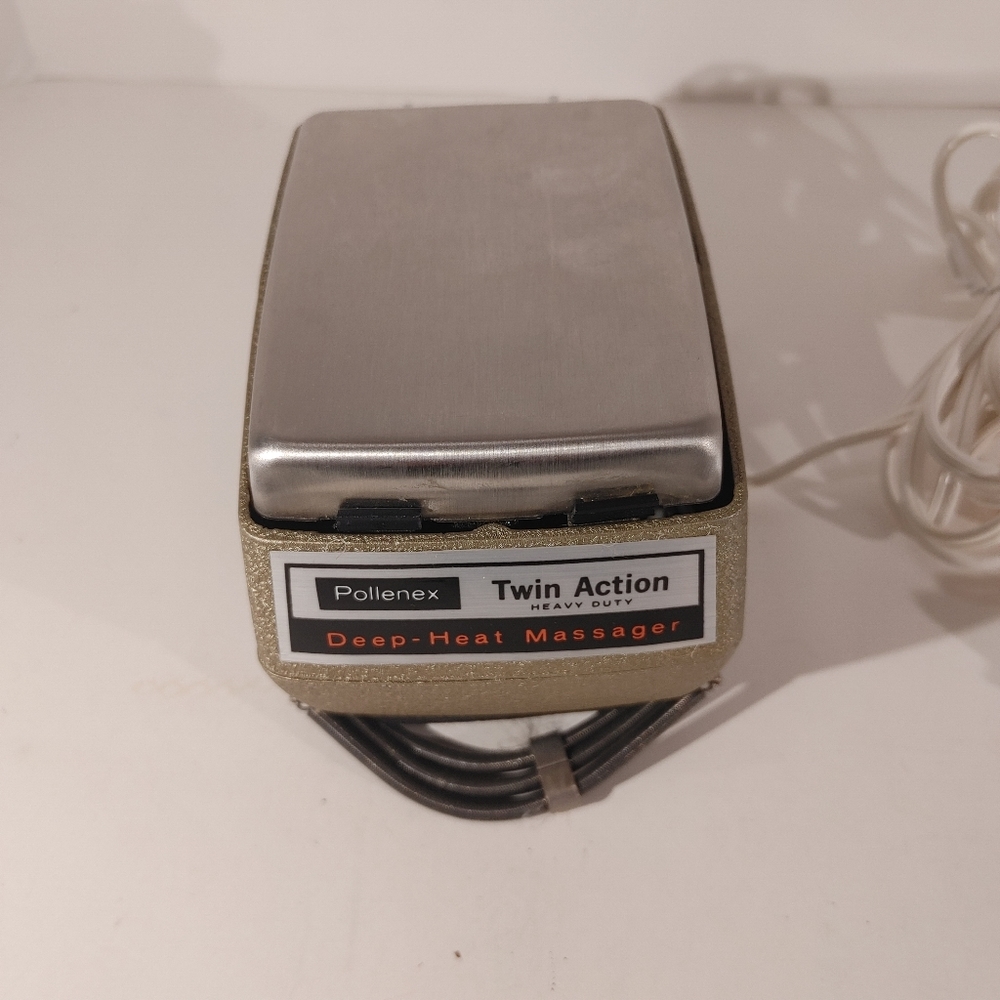 Vintage POLLENEX 2-Speed Electric DEEP HEAT Vibrating Hand Massager Model HM-85
